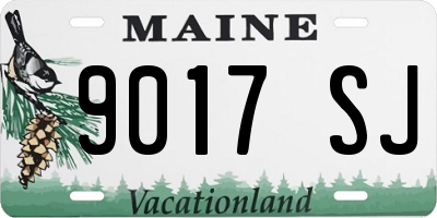 ME license plate 9017SJ