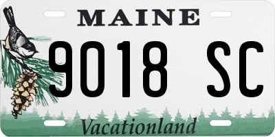 ME license plate 9018SC