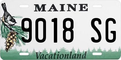 ME license plate 9018SG