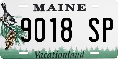 ME license plate 9018SP