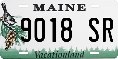 ME license plate 9018SR
