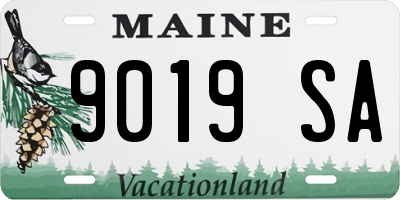 ME license plate 9019SA