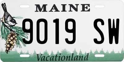 ME license plate 9019SW