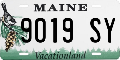 ME license plate 9019SY