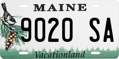 ME license plate 9020SA