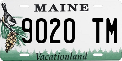 ME license plate 9020TM