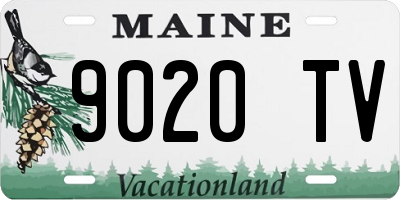 ME license plate 9020TV