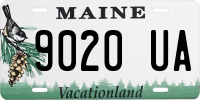 ME license plate 9020UA