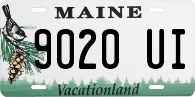 ME license plate 9020UI
