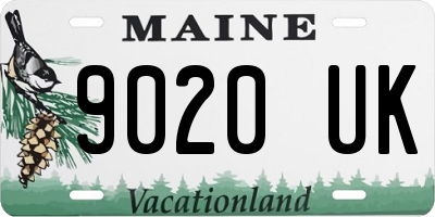 ME license plate 9020UK