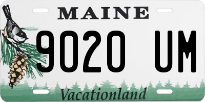 ME license plate 9020UM
