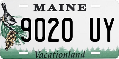 ME license plate 9020UY