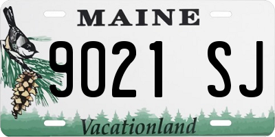 ME license plate 9021SJ