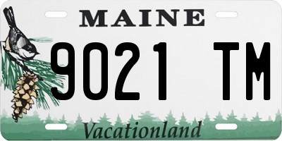 ME license plate 9021TM
