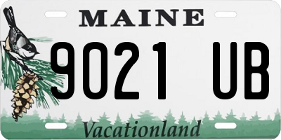 ME license plate 9021UB
