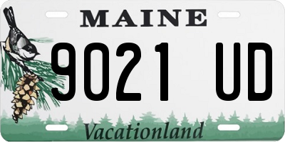 ME license plate 9021UD