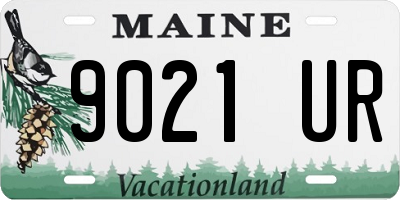 ME license plate 9021UR