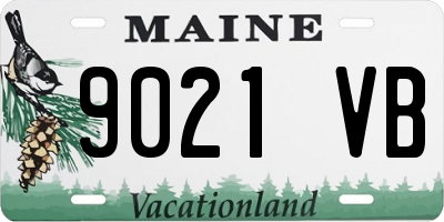 ME license plate 9021VB