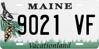 ME license plate 9021VF