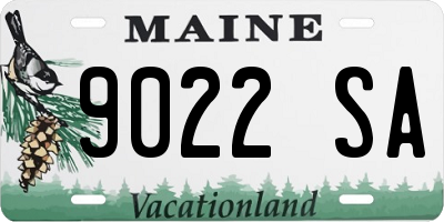 ME license plate 9022SA