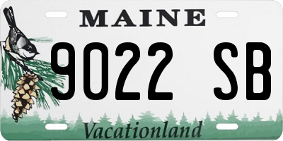 ME license plate 9022SB