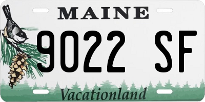 ME license plate 9022SF