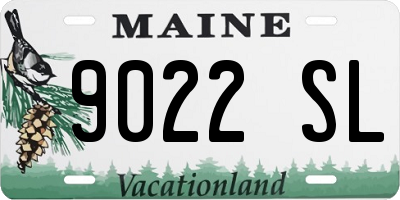 ME license plate 9022SL