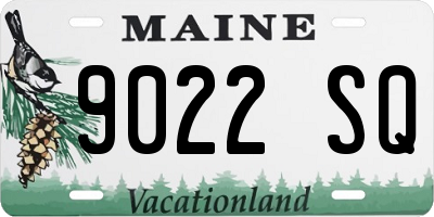 ME license plate 9022SQ