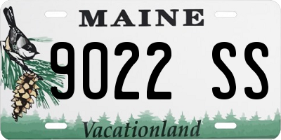 ME license plate 9022SS
