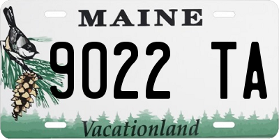 ME license plate 9022TA