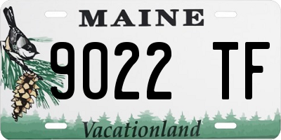 ME license plate 9022TF