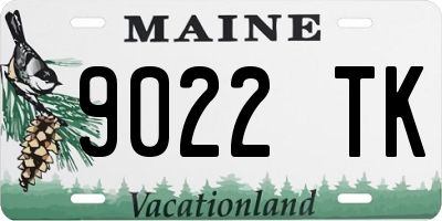 ME license plate 9022TK