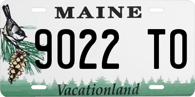 ME license plate 9022TO