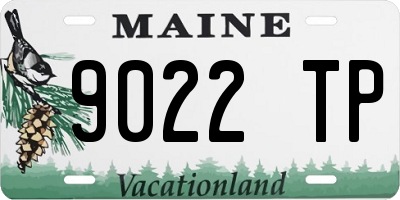 ME license plate 9022TP