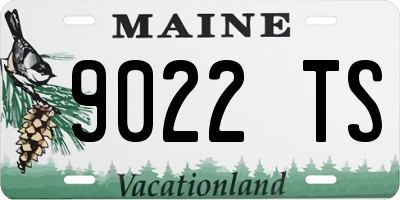 ME license plate 9022TS