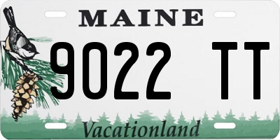 ME license plate 9022TT