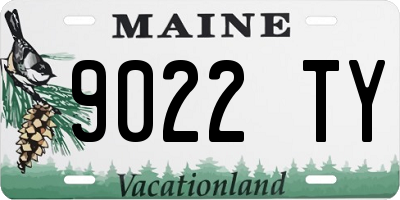 ME license plate 9022TY