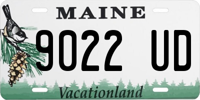 ME license plate 9022UD