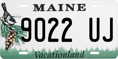 ME license plate 9022UJ