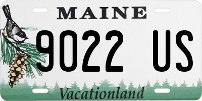 ME license plate 9022US