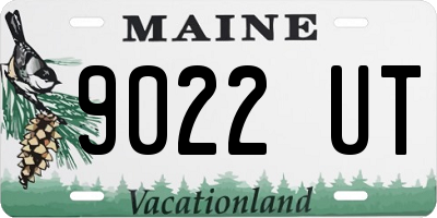 ME license plate 9022UT