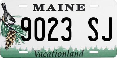 ME license plate 9023SJ