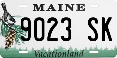 ME license plate 9023SK