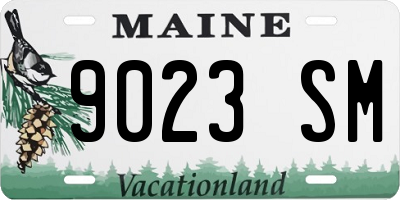ME license plate 9023SM