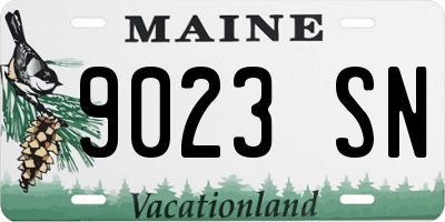 ME license plate 9023SN