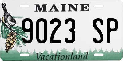 ME license plate 9023SP