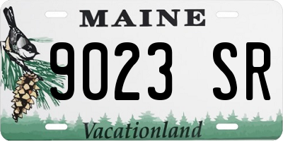 ME license plate 9023SR