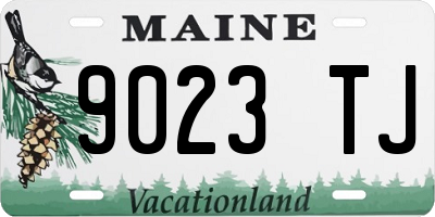 ME license plate 9023TJ