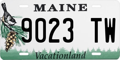 ME license plate 9023TW
