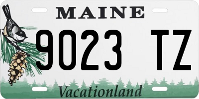 ME license plate 9023TZ